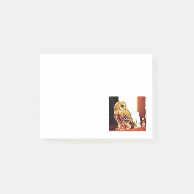 Bloco De Notas Eurasian scops owl Post-it® Sticky Notes (Frente)