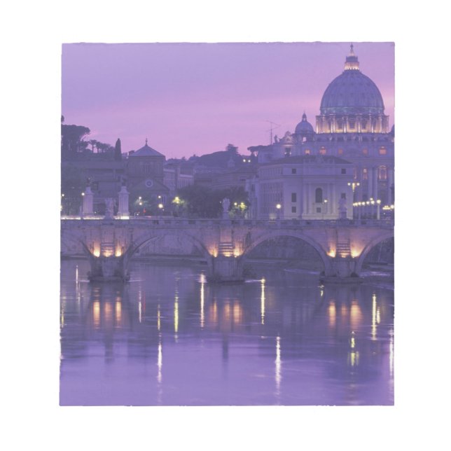 Bloco De Notas Europa, Itália, Roma. São Pedro e Ponte Sant (Frente)