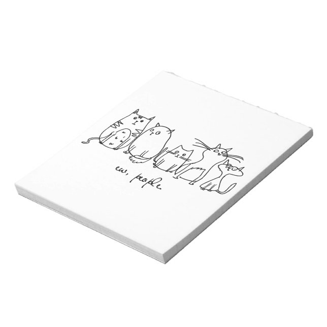 Bloco De Notas Ew, Pessoas Engraçadas, Amantes De Gato (Invertido)