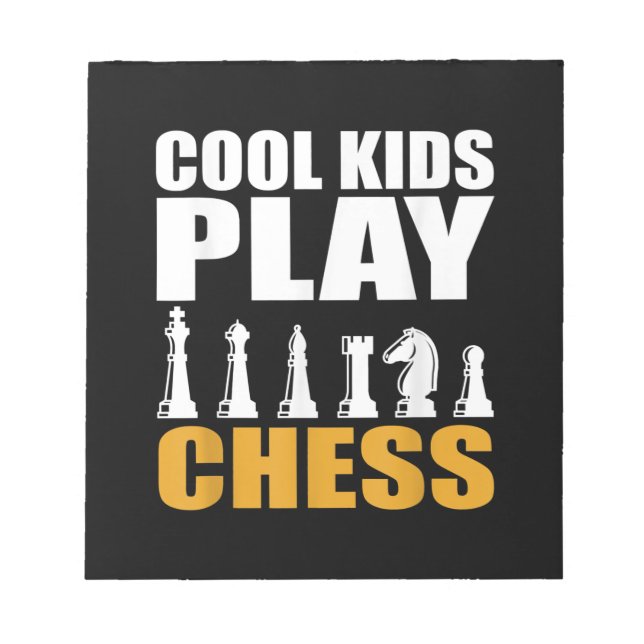 Bloco De Notas Excelente Chess Kids Chess Piece Girls (Frente)