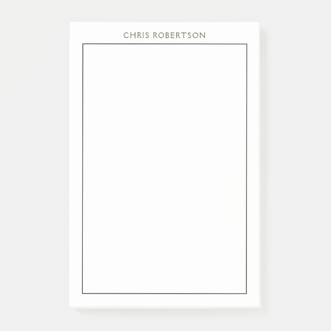 Bloco De Notas Excelente Excelente Seu Nome Preto Branco Personal (Frente)