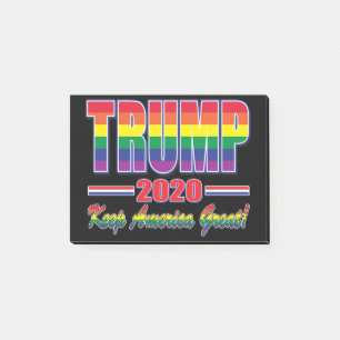 Bloco De Notas Excelente Rainbow-Flag-Trump-Keep-America