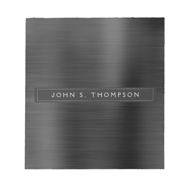 Bloco De Notas Executivo profissional Black Modern Business (Frente)