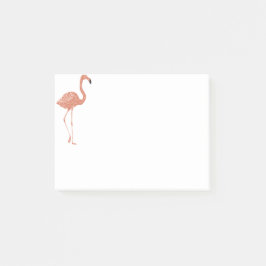 Bloco De Notas Exemplo bonito de flamingo linocut vermelho