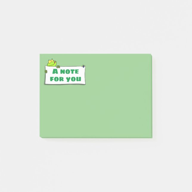 Bloco De Notas Exemplo de desenho animado de sinal verde de sapo (Frente)