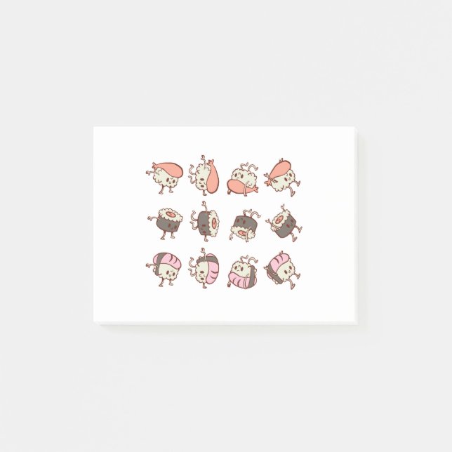 Bloco De Notas Exercício de Sushi Workout (Frente)