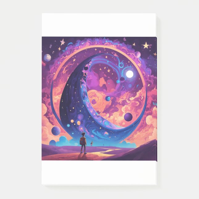 Bloco De Notas "Explorando Forças Gravitacionais: Uma Perspectiva (Frente)