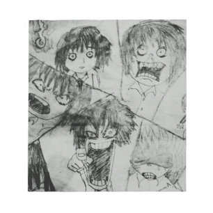 Bloco De Notas expressão facial de desenho animado engraçado