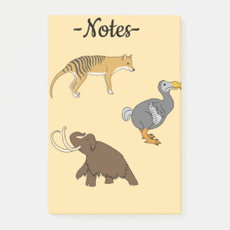 Bloco De Notas Extinct Animals 