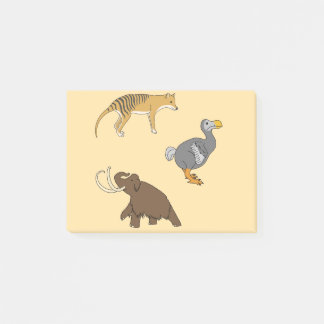 Bloco De Notas Extinct Animals 