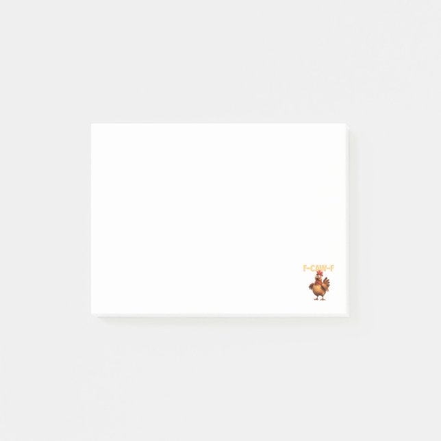 Bloco De Notas F Caw F Piada de Frango Humor Negro Sarcasmo  (Frente)