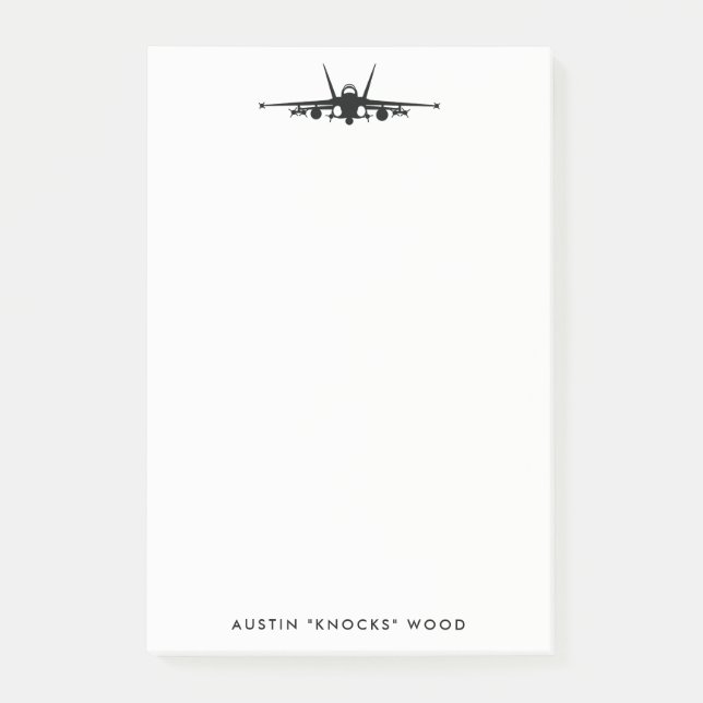 Bloco De Notas FA-18C Hornet Personalizar Posto-Ti Nota (Frente)