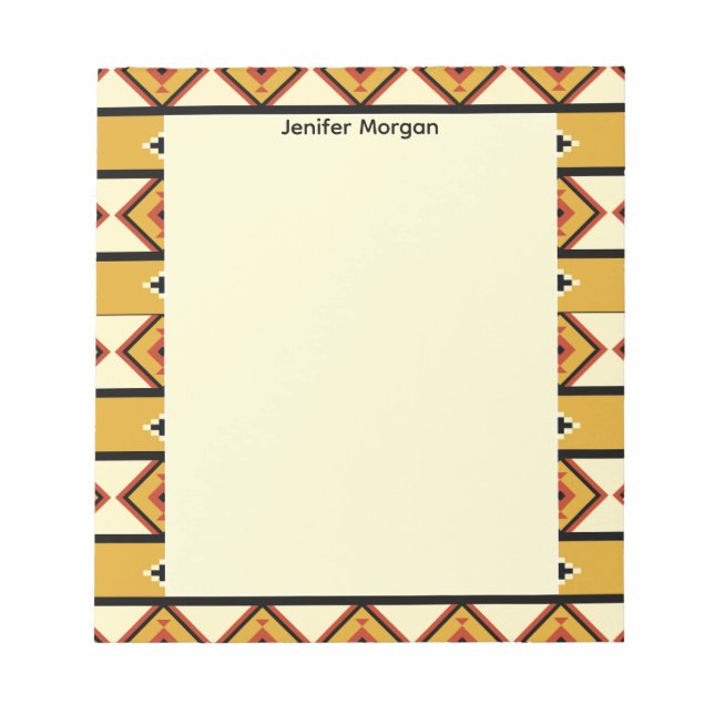 Bloco De Notas Fabrics Border Stylish Patterns Personalized (Frente)