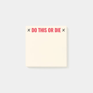 Bloco De Notas Faça isto ou para morrer engraçado