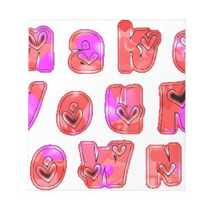 Bloco De Notas Faça seus próprios corações