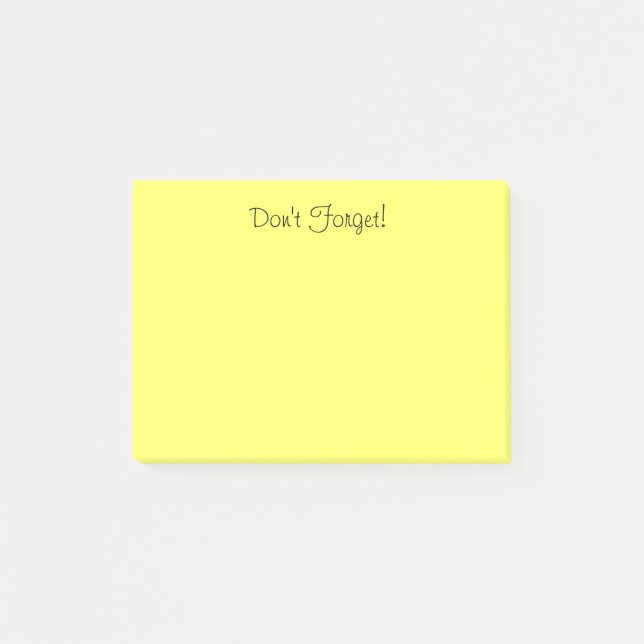 Bloco De Notas Faça suas próprias anotações de post-it em sua cor (Frente)