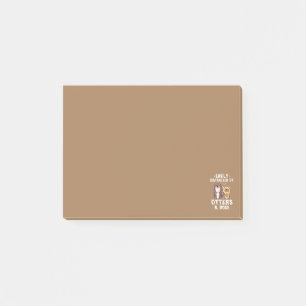 Bloco De Notas Fácil distração por Otters e Cães Cute An