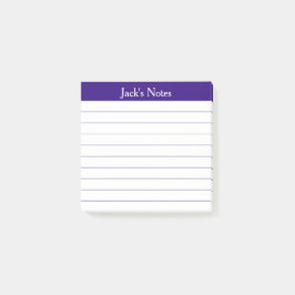 Bloco De Notas Fácil Leitura Personalizado com Linhas Roxas