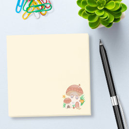 Bloco De Notas Fada Branca Cogumelo Amarelo