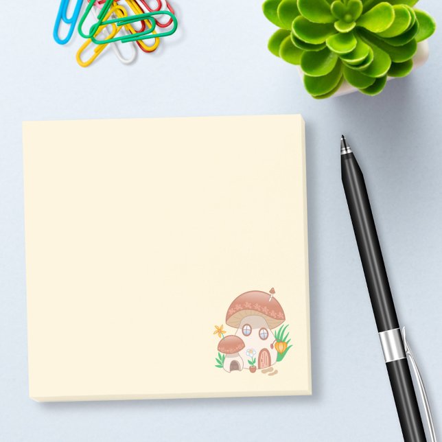 Bloco De Notas Fada Branca Cogumelo Amarelo (Criador carregado)