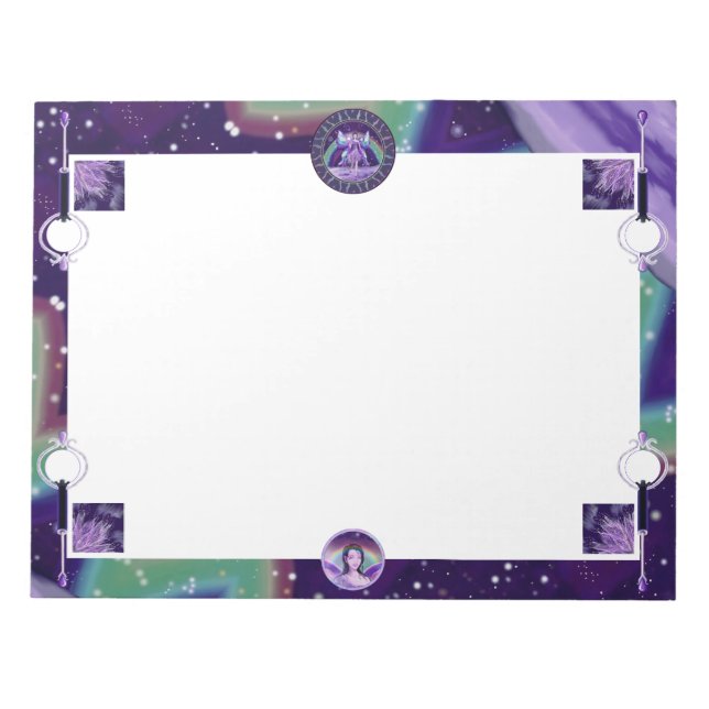 Bloco De Notas Fada de chuva roxa (Frente)