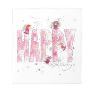 Bloco De Notas Fadas do feliz aniversario