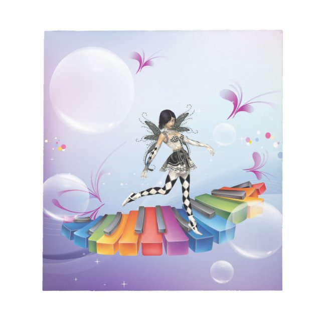 Bloco De Notas Faerie de teclado musical (Frente)