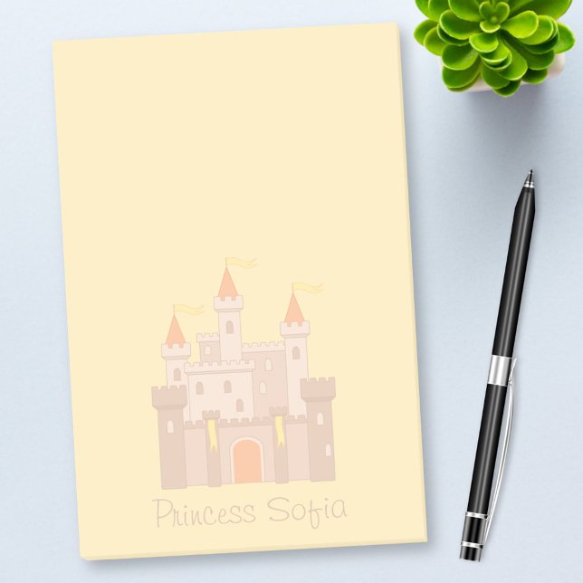 Bloco De Notas Fairytale Castelo da Princesa Real Medieval Amarel (Criador carregado)