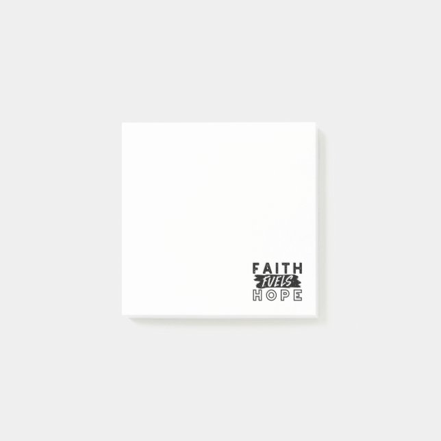 Bloco De Notas Faith Fuels Hope Quote – Uplifting Christian Art (Frente)