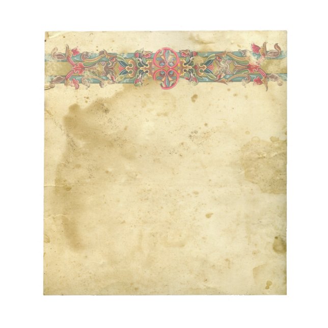 Bloco De Notas Faixa Floral Medievel (Frente)