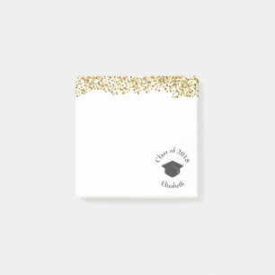 Bloco De Notas Falso classe Dourado dos confetes & do boné de