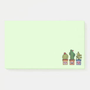 Bloco De Notas Família de cacto bonito na aguarela