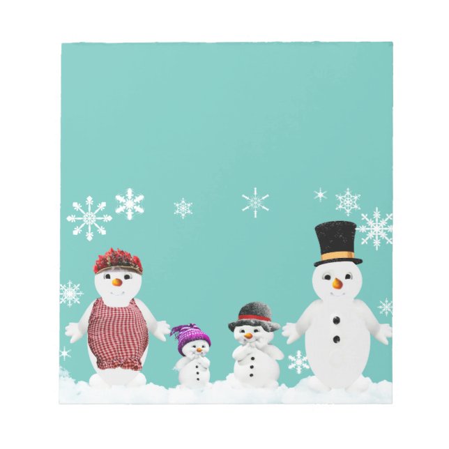 Bloco De Notas família Snowman (Frente)