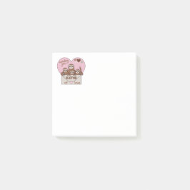 Bloco De Notas Family of Sloths with Envelope, Heart and Text