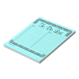 Bloco de Notas Fancy Blue To Do List