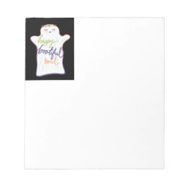 Bloco De Notas Fantasma de Cartoon Colorido Bonito com Bloco de N