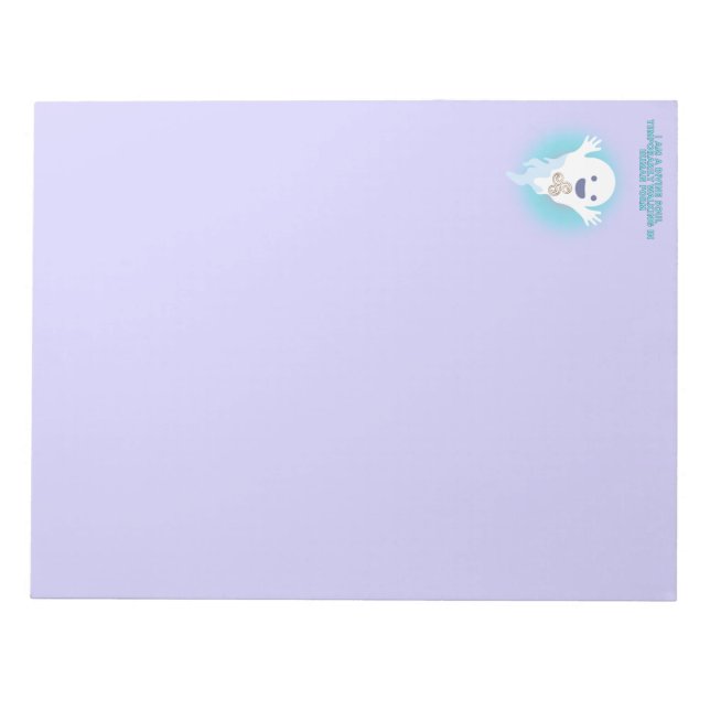 Bloco De Notas Fantasma Espiritual Bonito - Design de Cotação de  (Frente)