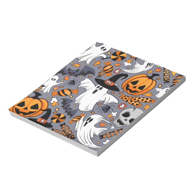 Bloco De Notas Fantasmas Spooky e Monstros Cute Assustadores (Invertido)