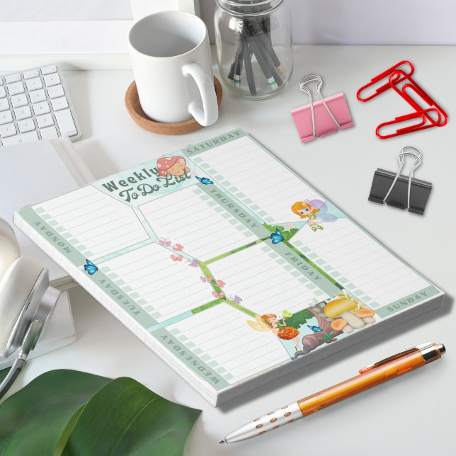 Bloco De Notas Fantasy Fada Borboleta Cogumelo com Pensamento Ver (Criador carregado)