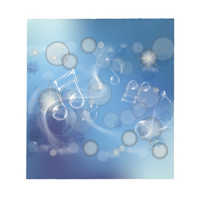 Bloco De Notas Fantasy Glass Music Notes (Frente)