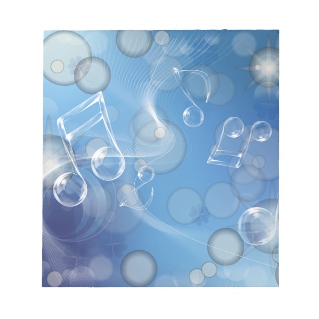 Bloco De Notas Fantasy Glass Music Notes (Frente)