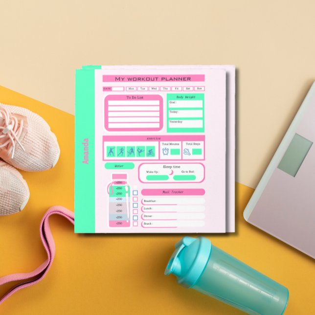 Bloco De Notas Farinha de Programação Diária de Workout e rastrea (Criador carregado)