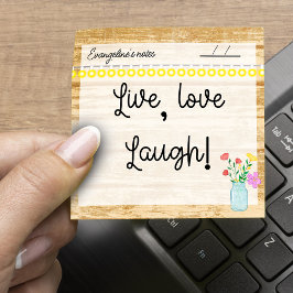 Bloco De Notas Farmácia bucica, lâmpadas e flores 3" x "3