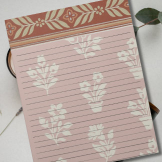 Bloco De Notas Farmhouse Retro Regra Ampla de 8,5" x 11"