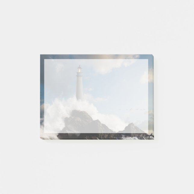 Bloco De Notas Faróis | Farol Com Ondas De Cruzamento (Frente)