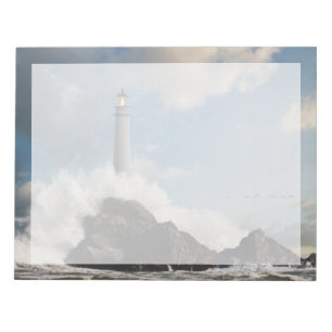 Bloco De Notas Faróis   Farol Com Ondas De Cruzamento