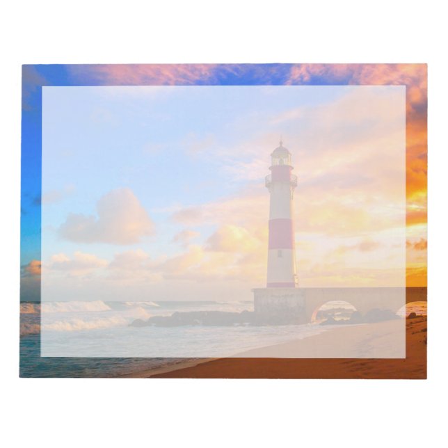 Bloco De Notas Faróis | Farol de Itapuã Brasil (Frente)
