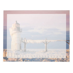 Bloco De Notas Faróis Farol do lago Michigan