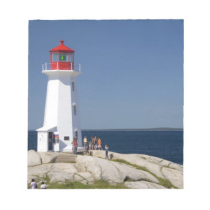 Bloco De Notas Farol em Peggy's Cove, Nova Scotia, Canadá.