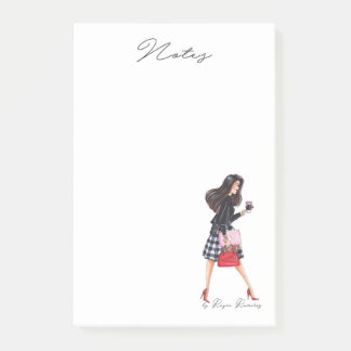 Bloco De Notas Fashion notepad girl boss- Fashion illustration
